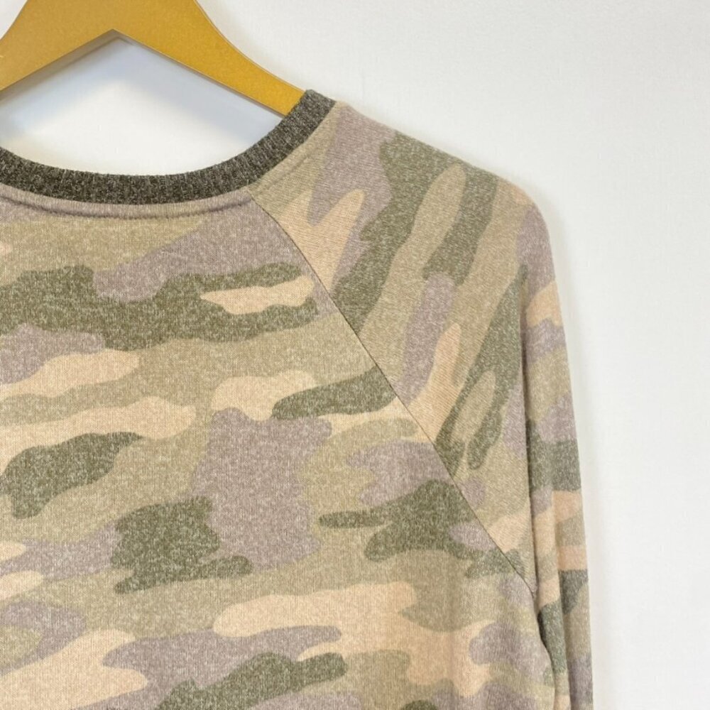 Lucky Brand Super Soft Camo Long Sleeve Top - Picture 7 of 8